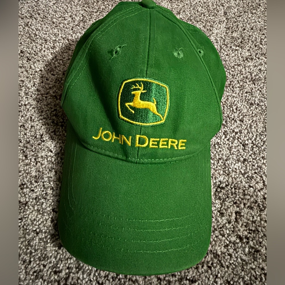 John Deere Green Baseball Adjustable Hat one size Nothing runs like a Deere